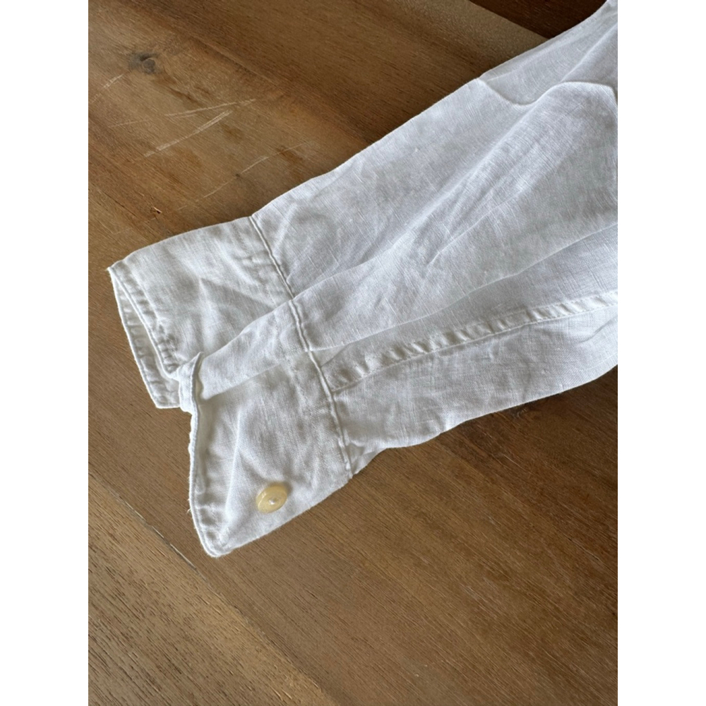 Bugatti Men's White Linen Button Down Casual Shirt XL - Picture 7 of 8